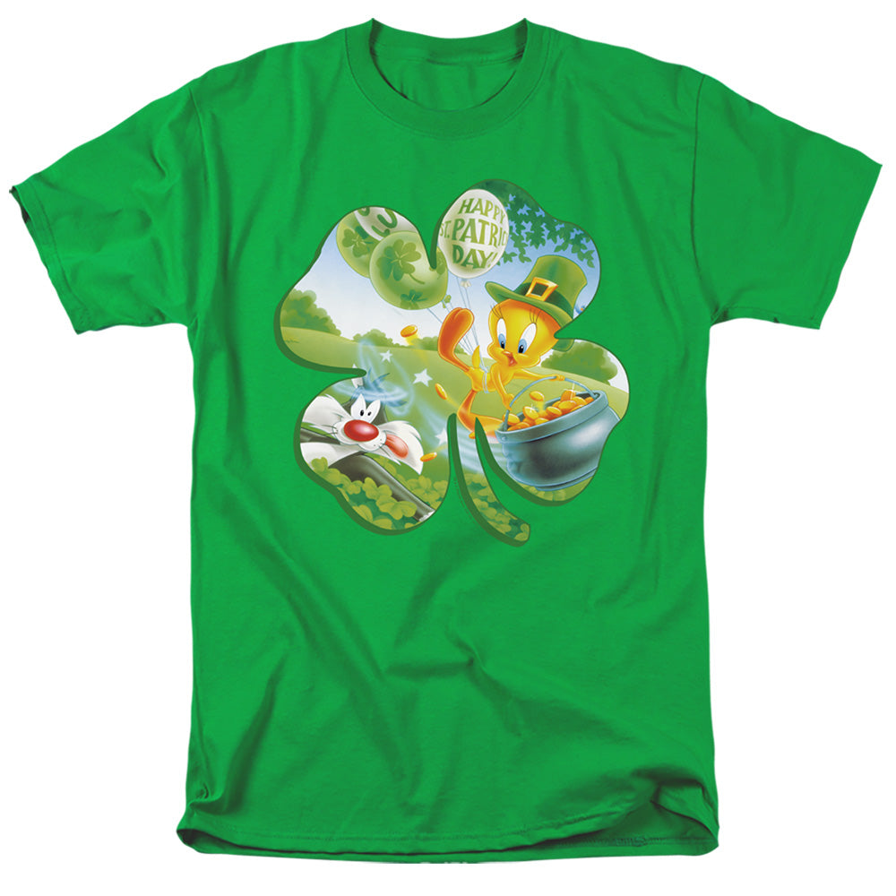 Looney Tunes Tweety Shamrock Mens T Shirt Kelly Green Officially Licensed