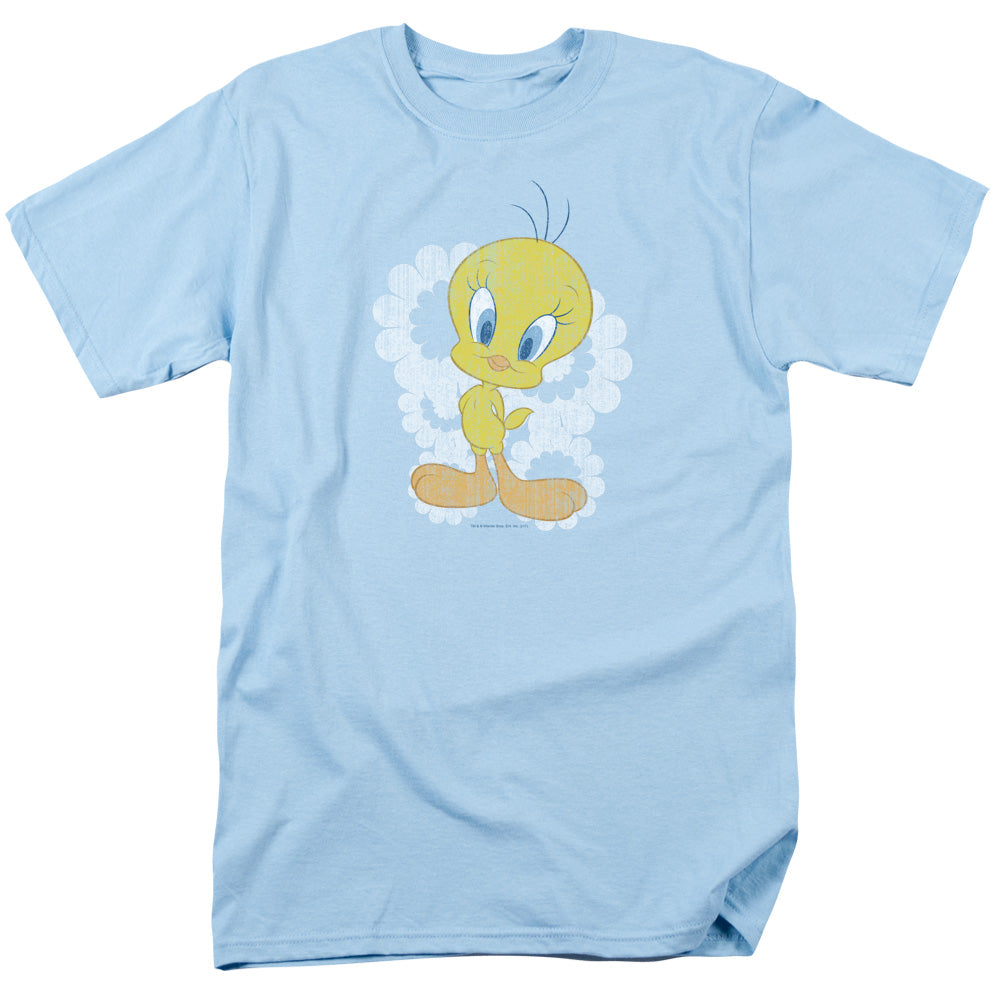Looney Tunes Retro Tweety Mens T Shirt Light Blue Officially Licensed