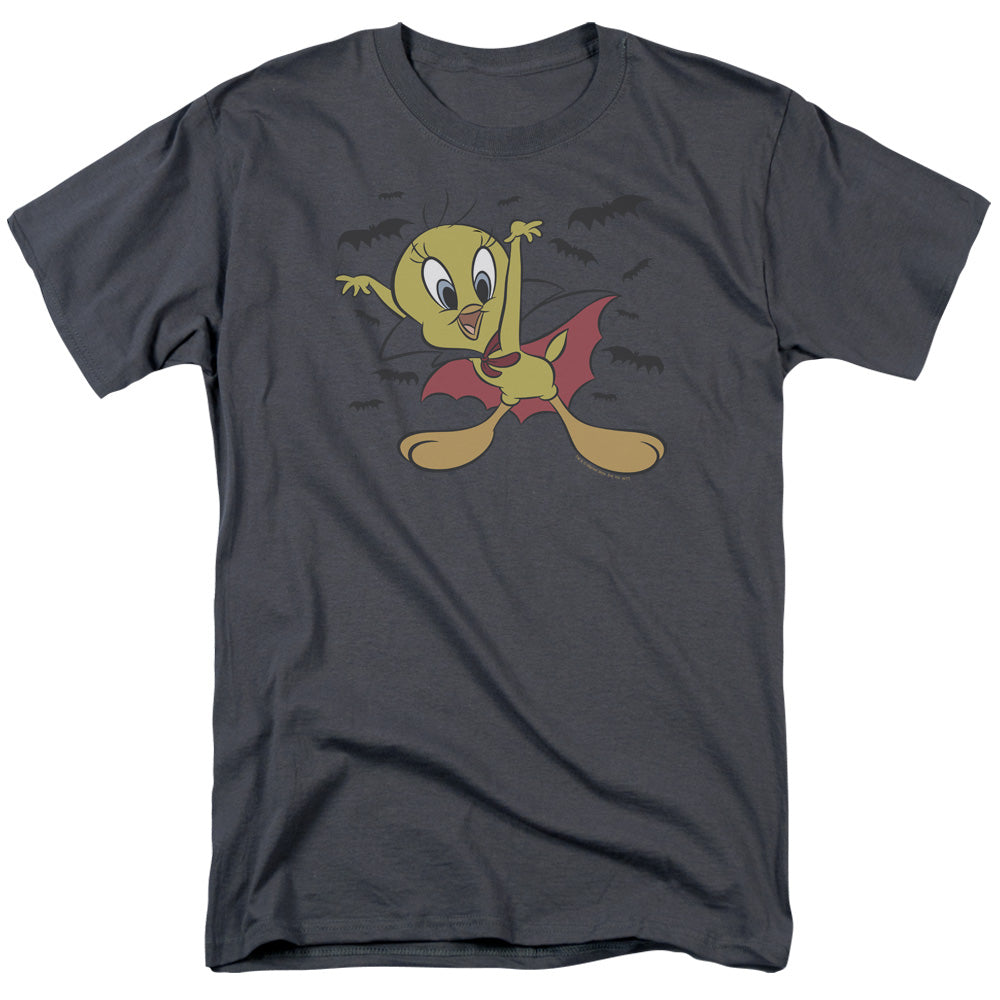 Looney Tunes Vampire Tweety Mens T Shirt Charcoal Officially Licensed