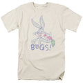 Looney Tunes Bugs Mens T Shirt Cream Officially Licensed