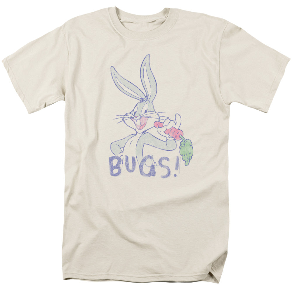 Looney Tunes Bugs Mens T Shirt Cream Officially Licensed