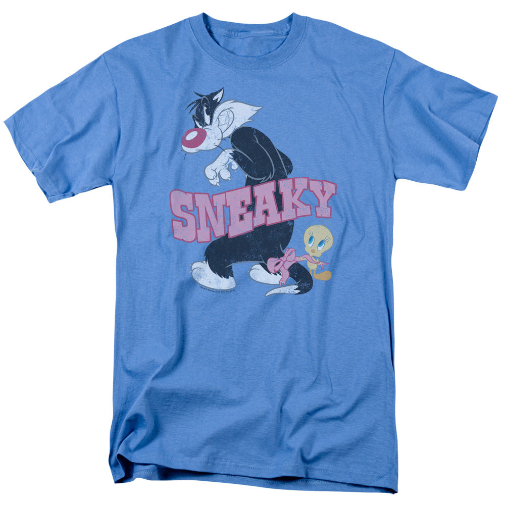 Looney Tunes Sneaky Mens T Shirt Carolina Blue Officially Licensed