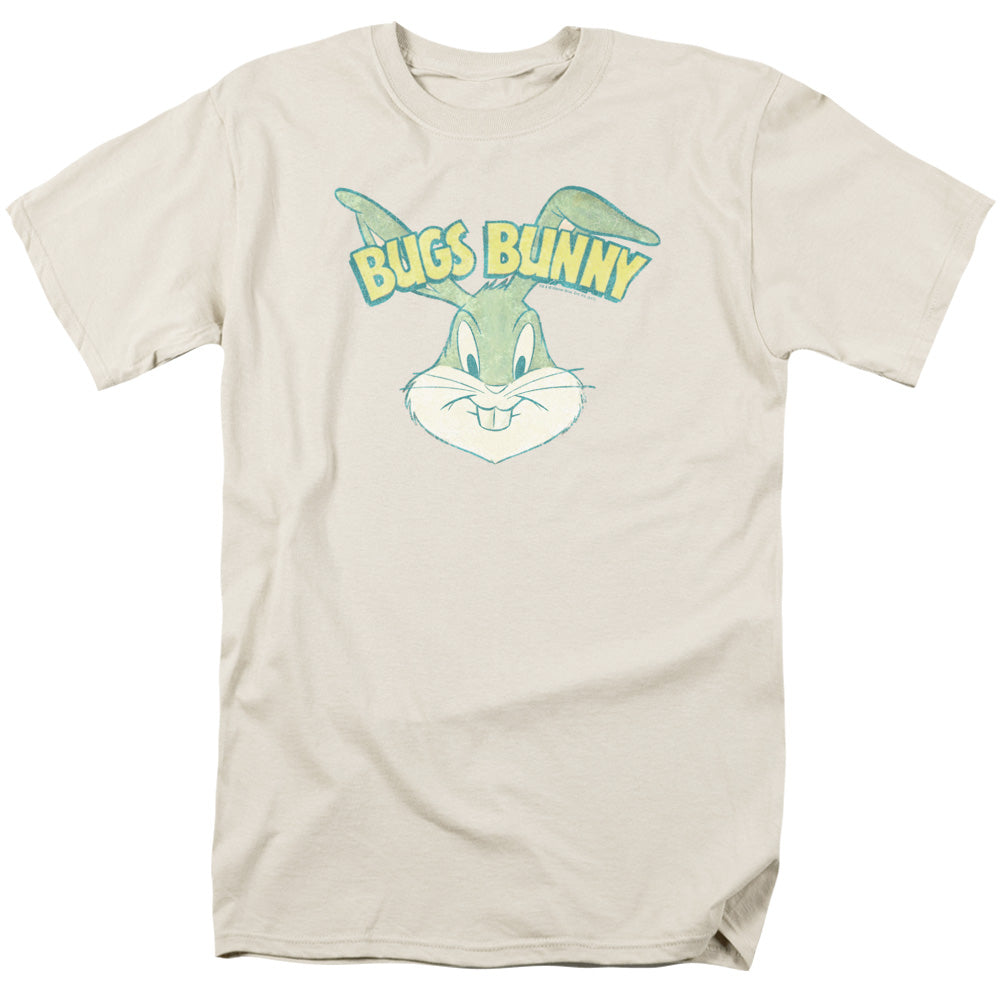 Looney Tunes Bugs Head Mens T Shirt Cream Officially Licensed