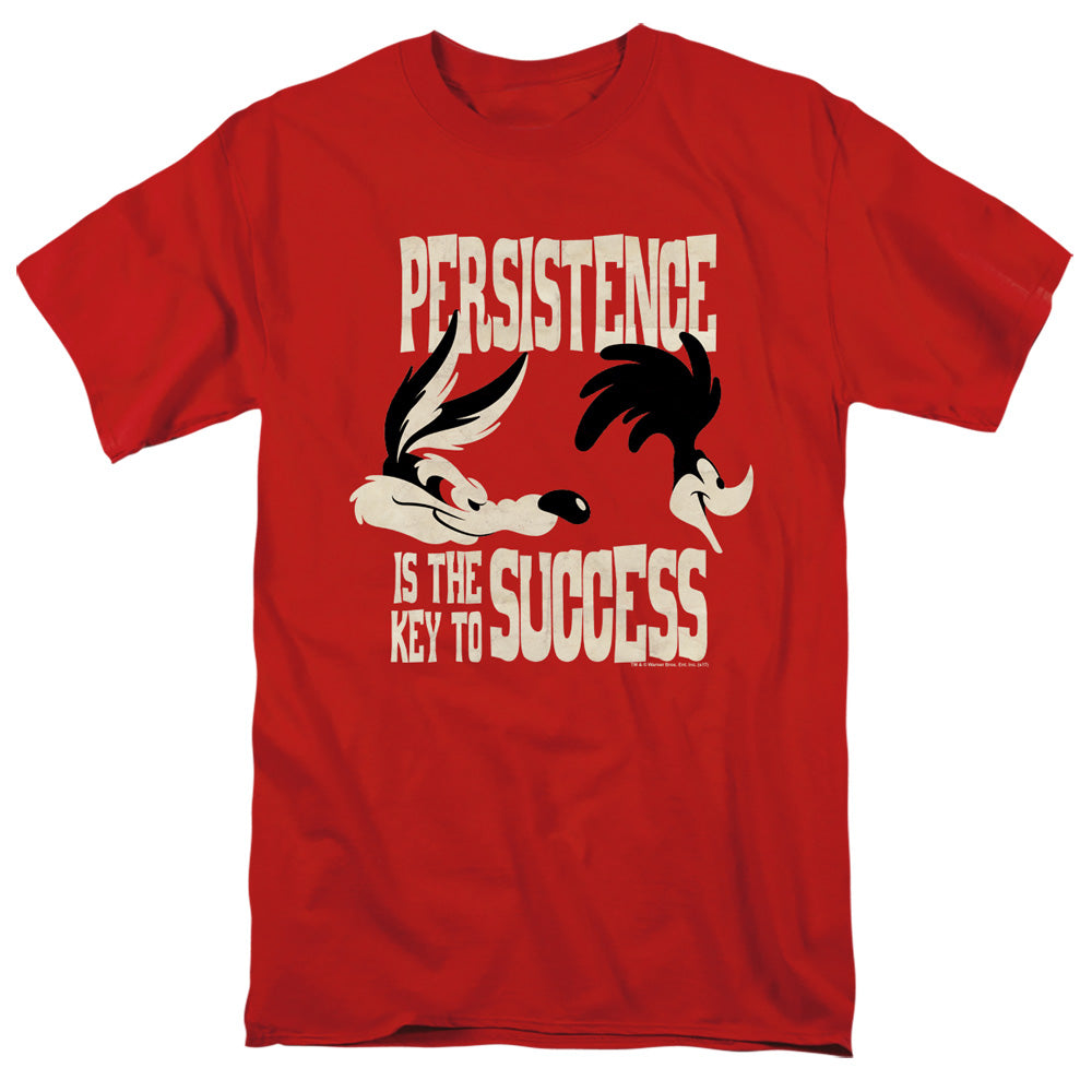 Looney Tunes Persistence Mens T Shirt Red Officially Licensed
