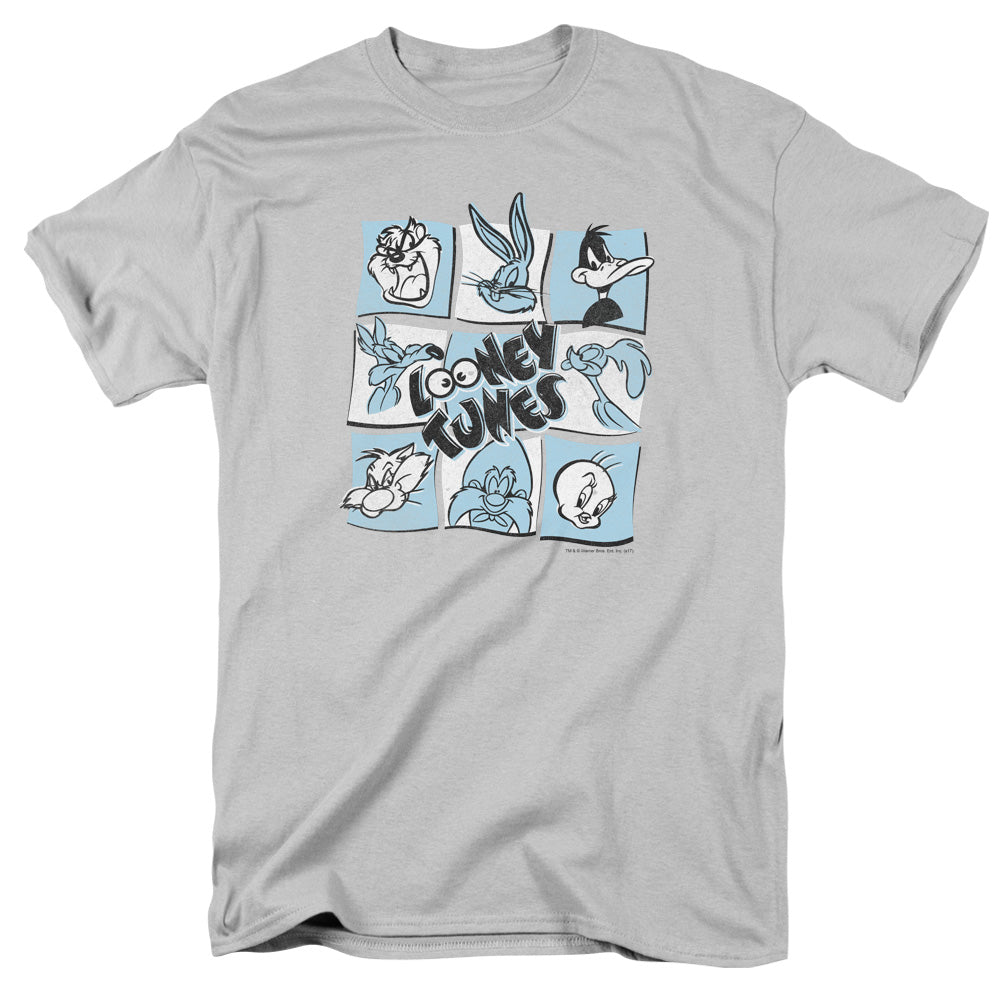 Looney Tunes The Looney Bunch Mens T Shirt Silver Officially Licensed