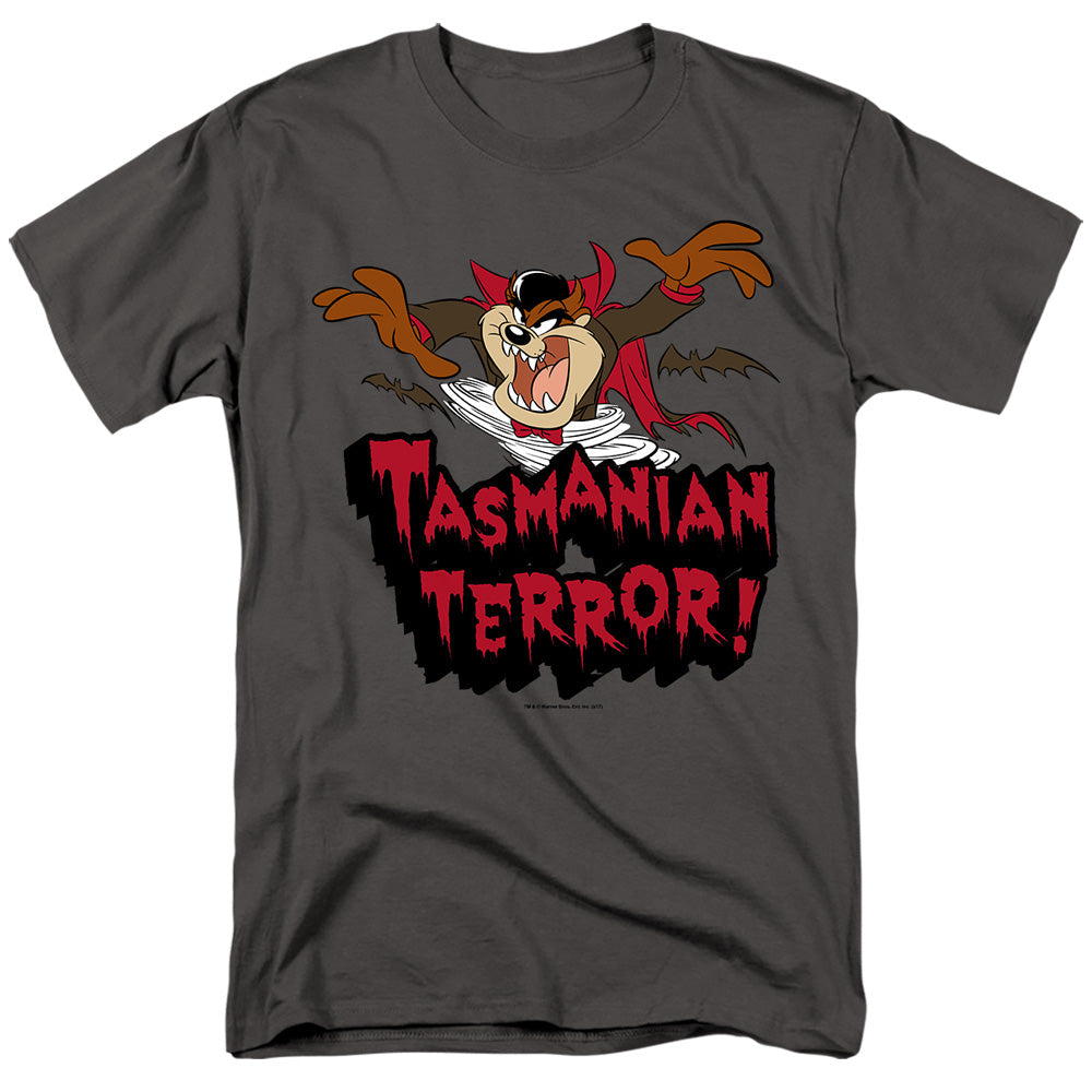 Looney Tunes Taz Terror Mens T Shirt Charcoal Officially Licensed