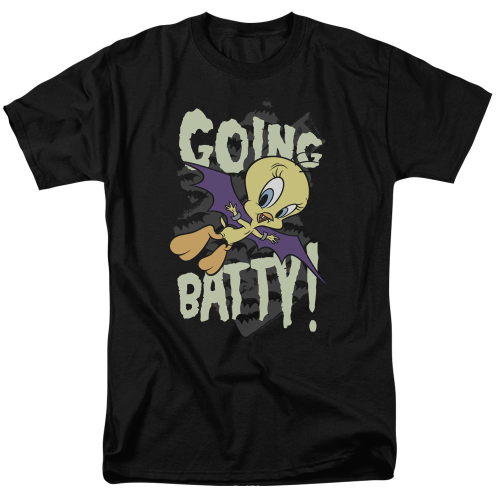 Looney Tunes Going Batty Mens T Shirt Black Officially Licensed