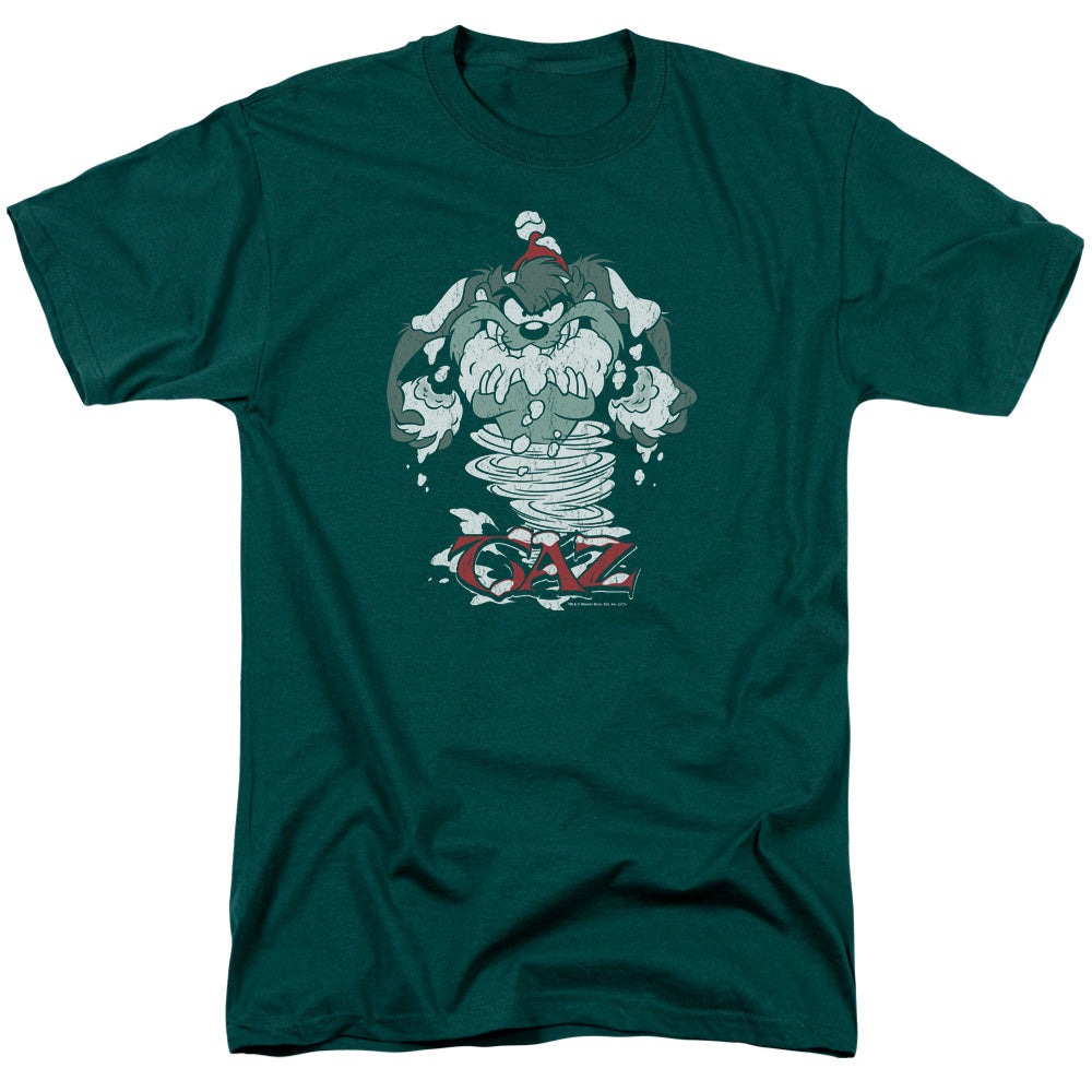 Looney Tunes Abominable Tazman Mens T Shirt Hunter Green Officially Licensed
