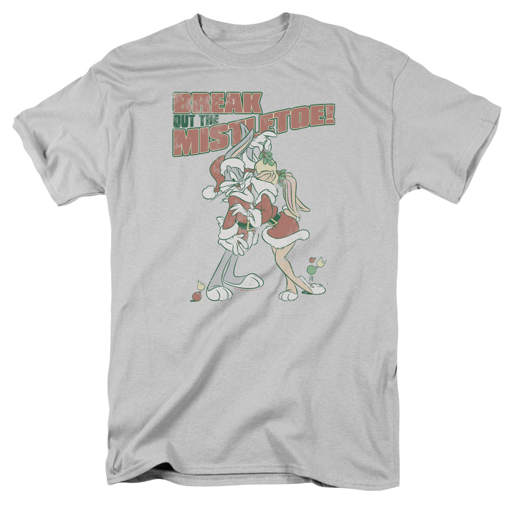 Looney Tunes Mistletoe Mens T Shirt Silver Officially Licensed