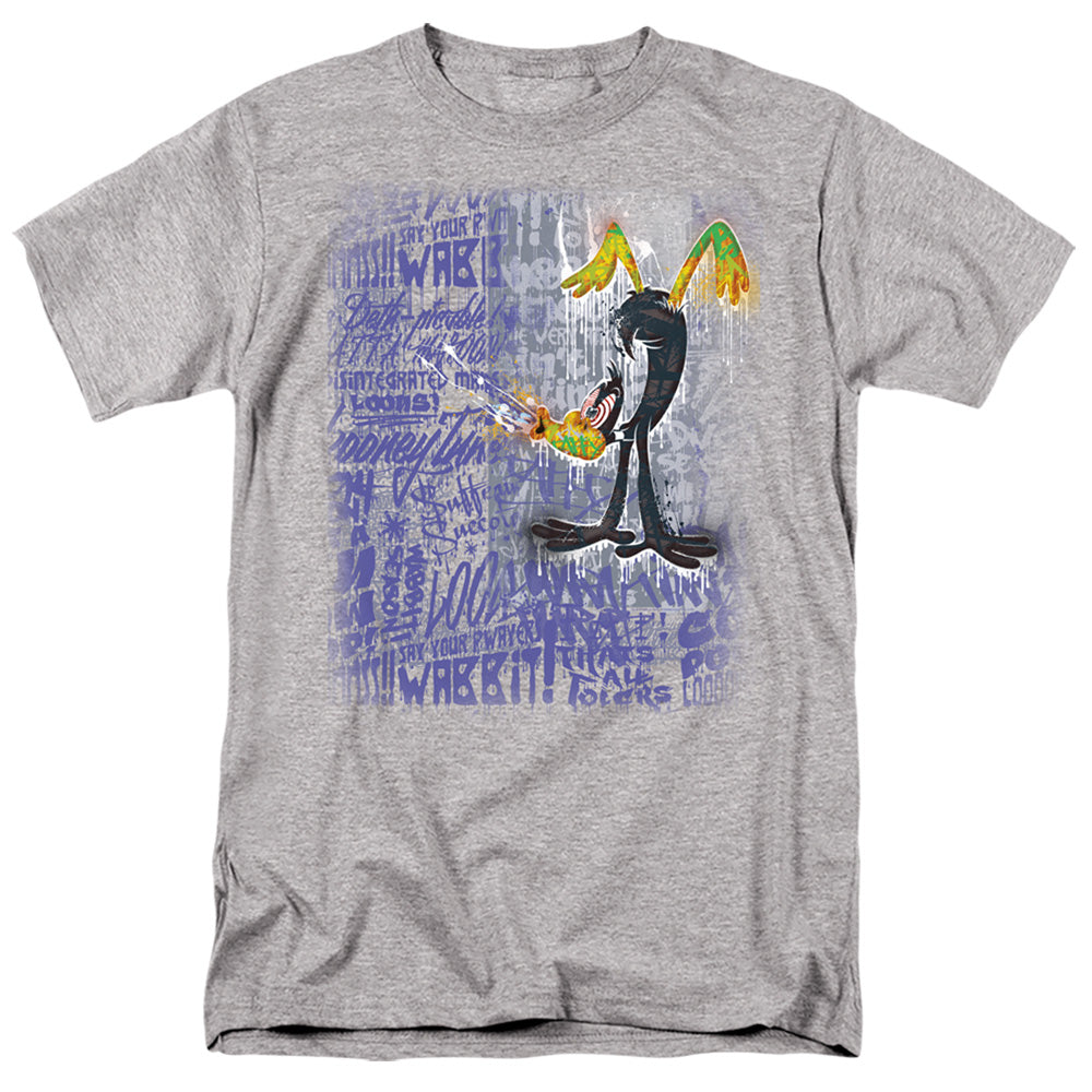 Looney Tunes Graffiti Duck Mens T Shirt Athletic Heather Officially Licensed