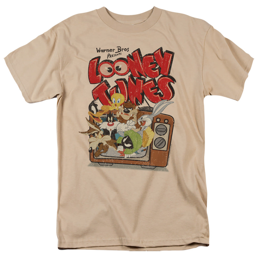 Looney Tunes Saturday Mornings Mens T Shirt Sand Officially Licensed