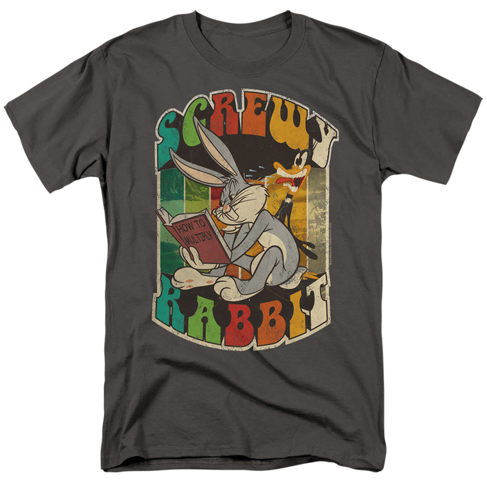 Looney Tunes Screwy Rabbit Mens T Shirt Charcoal Officially Licensed