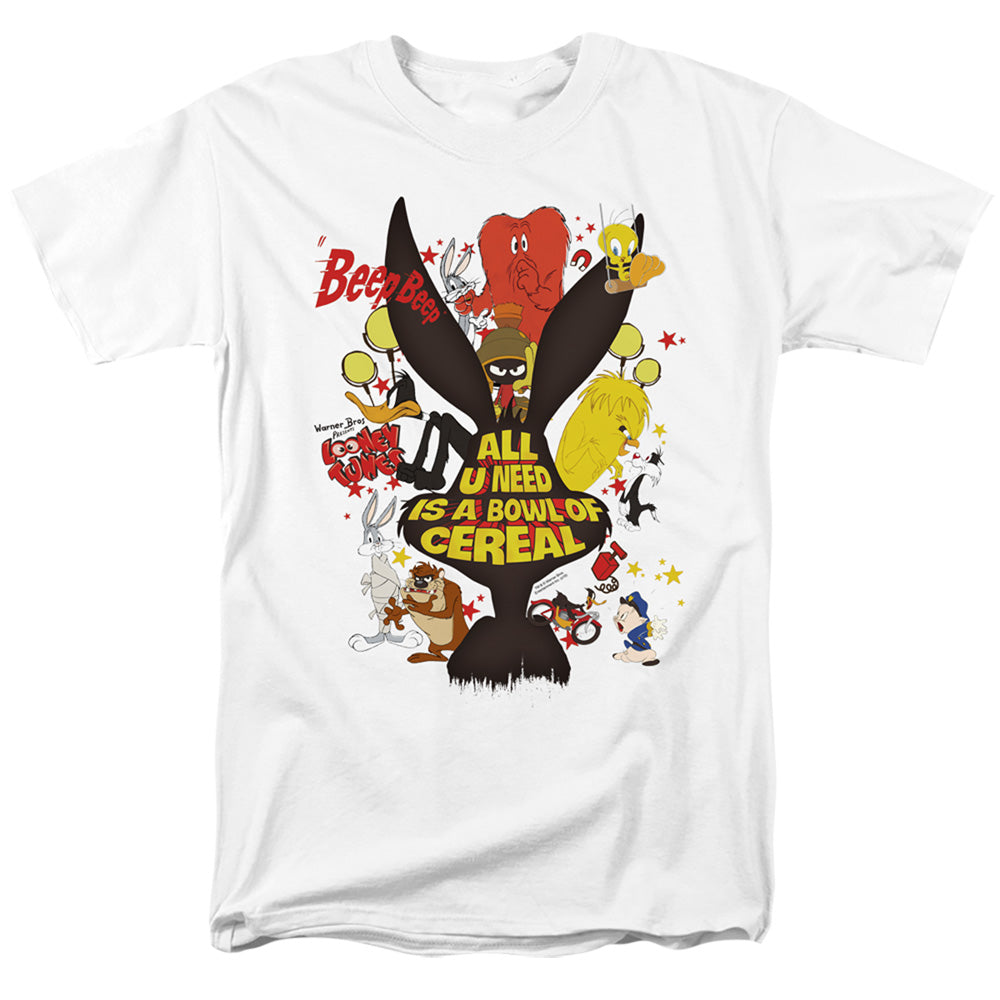Looney Tunes Cereal Mens T Shirt White Officially Licensed