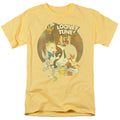 Looney Tunes Gangs All Here Mens T Shirt Yellow Officially Licensed