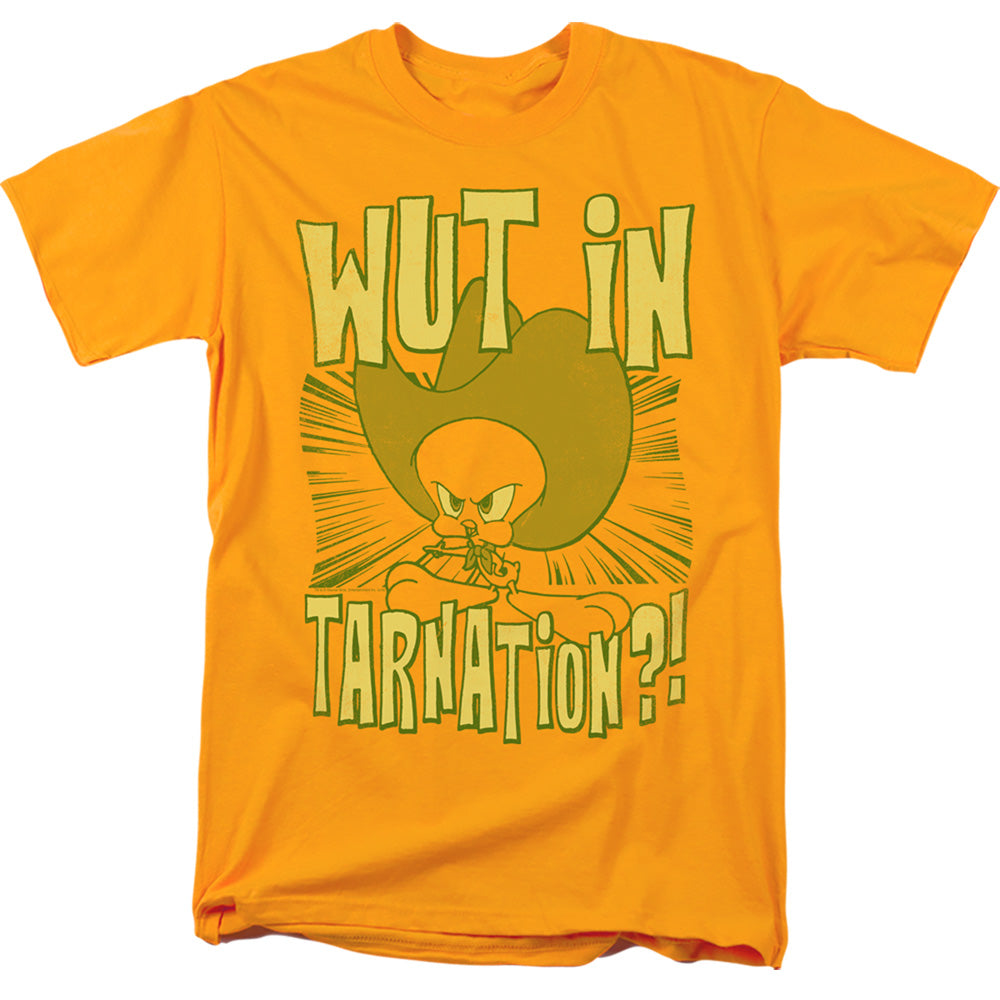 Looney Tunes Wut In Tarnation Mens T Shirt Gold Officially Licensed
