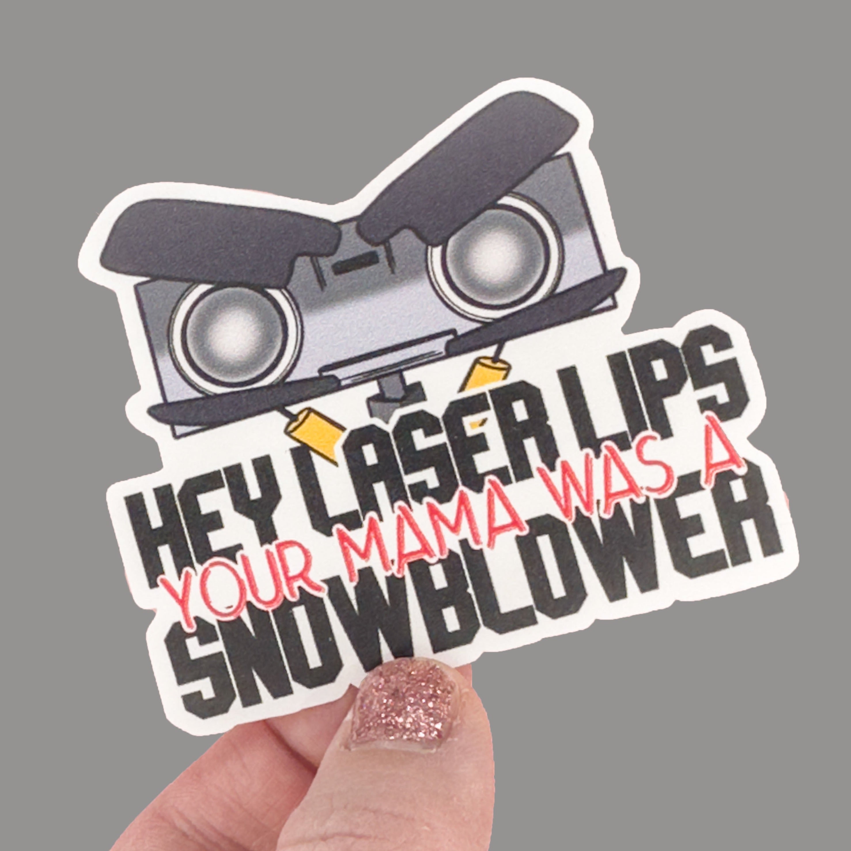 Hales Yeah Design Laser Lips Sticker ~3" at Longest Edge