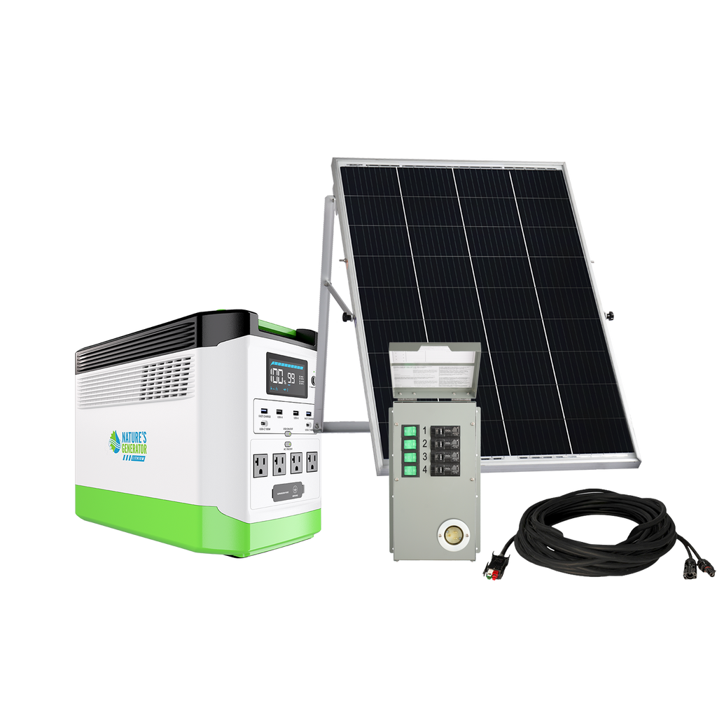 High Capacity Lithium 1800 Solar Generator and Transfer Switch