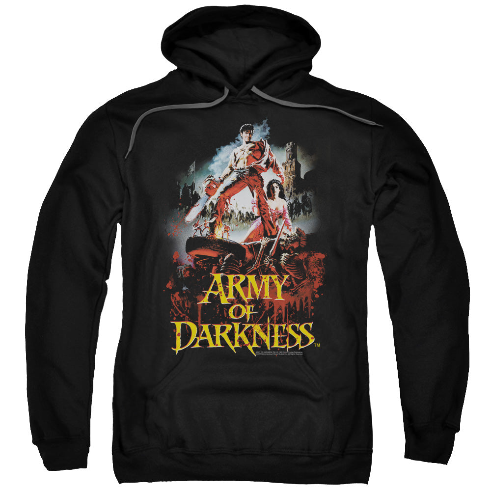 Army Of Darkness Bloody Poster Mens Hoodie Black Officially Licensed
