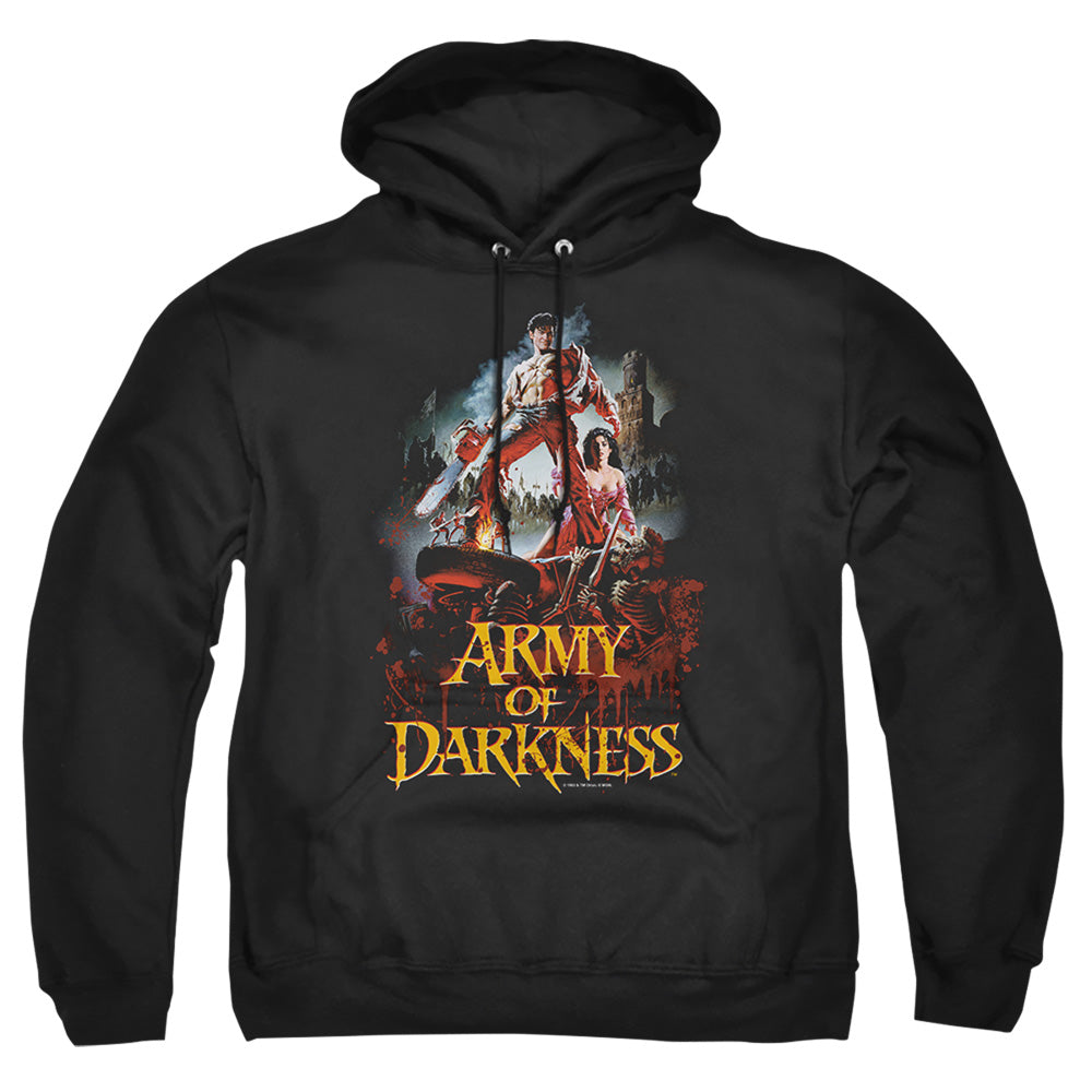 Army Of Darkness Bloody Poster Mens Hoodie Black Officially Licensed