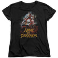 Army Of Darkness Bloody Poster Womens T Shirt Black Officially Licensed