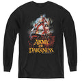Army Of Darkness Bloody Poster Long Sleeve Kids Youth T Shirt Black Officially Licensed