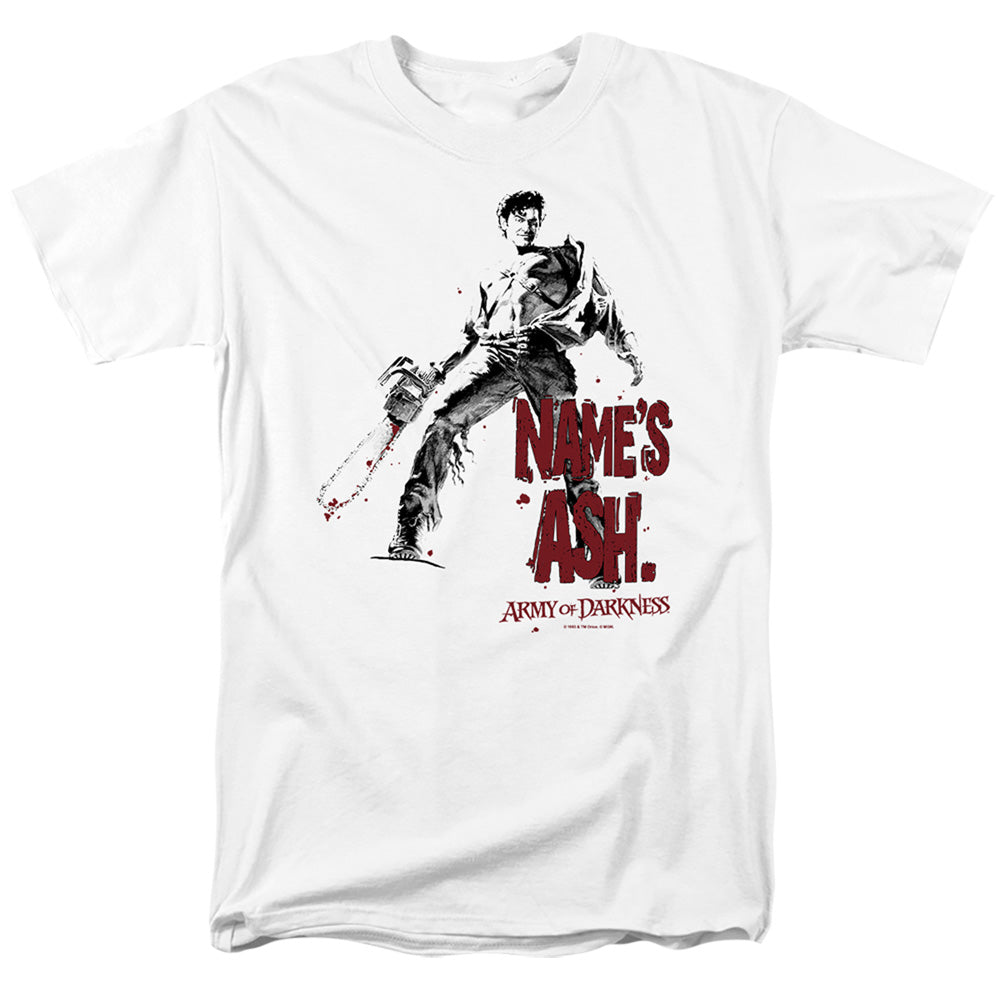 Army Of Darkness Names Ash Mens T Shirt White Officially Licensed