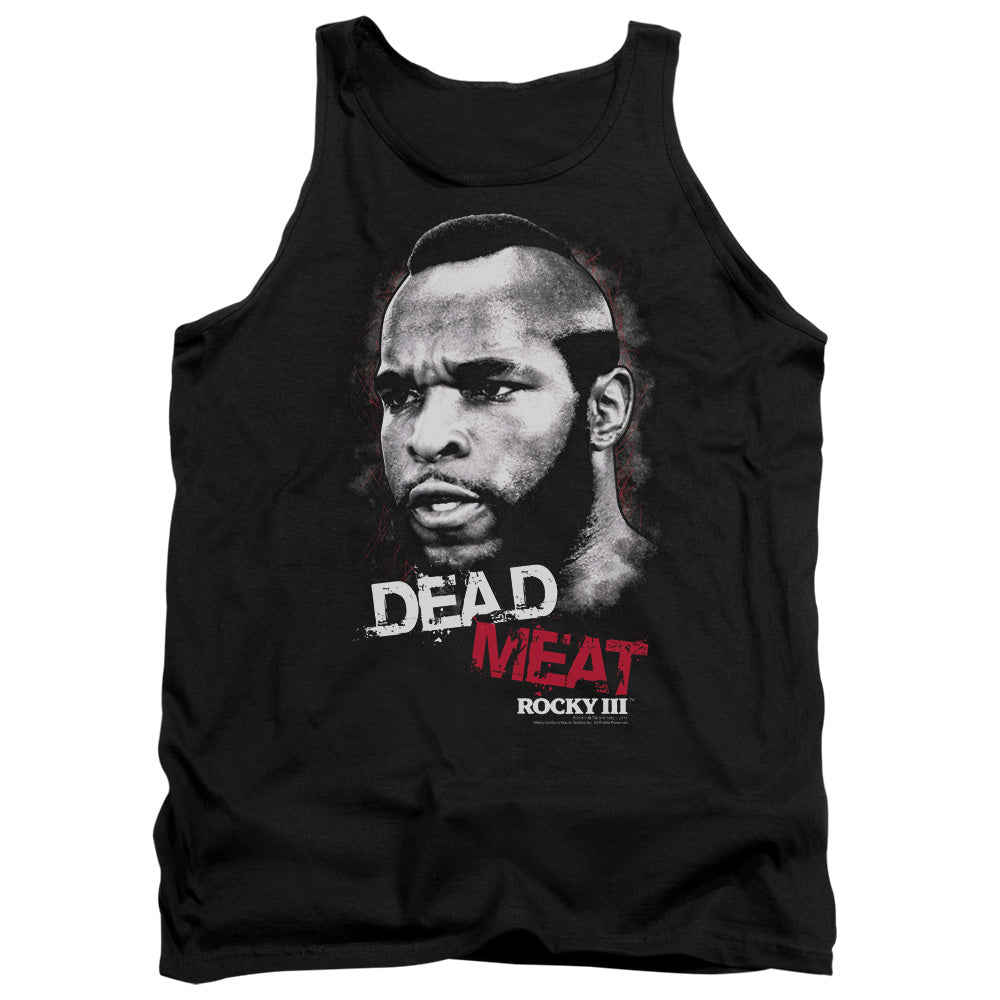 Rocky Iii Dead Meat Mens Tank Top Shirt Black Officially Licensed