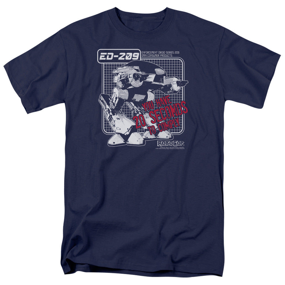 Robocop Ed 209 Mens T Shirt Navy Blue Officially Licensed