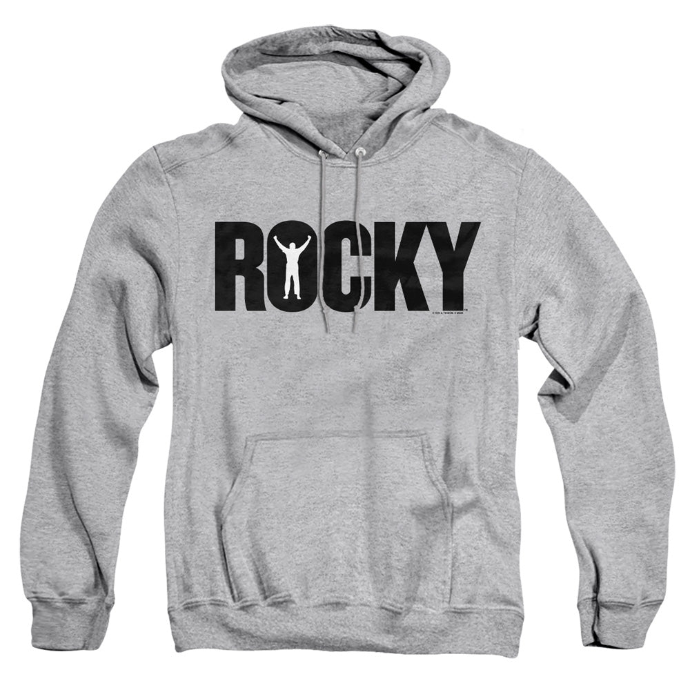 Rocky Logo Mens Hoodie Athletic Heather Officially Licensed