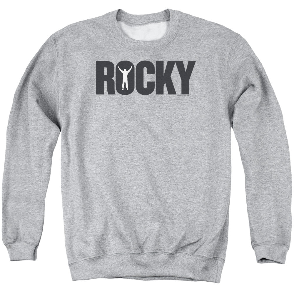 Rocky Logo Mens Crewneck Sweatshirt Athletic Heather Officially Licensed