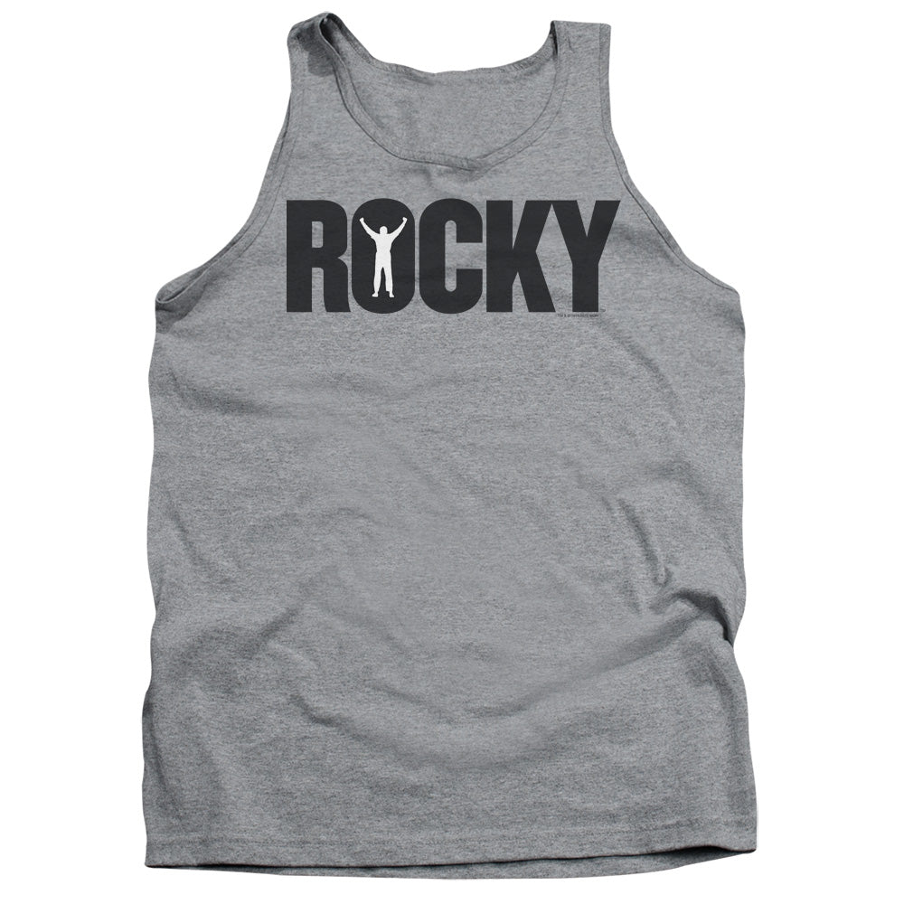 Rocky Logo Mens Tank Top Shirt Athletic Heather Officially Licensed