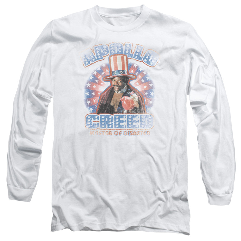 Rocky Apollo Creed Mens Long Sleeve Shirt White Officially Licensed Officially Licensed