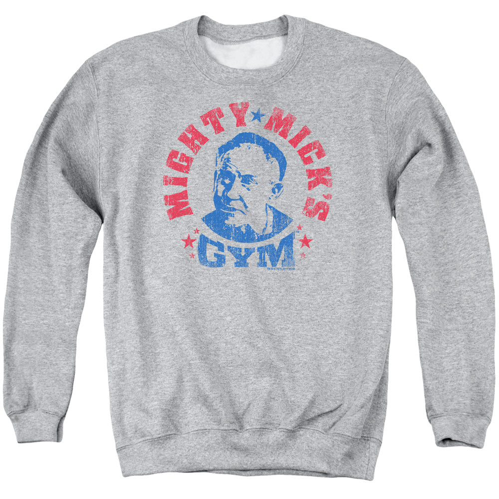 Rocky Mighty Micks Gym Mens Crewneck Sweatshirt Athletic Heather Officially Licensed
