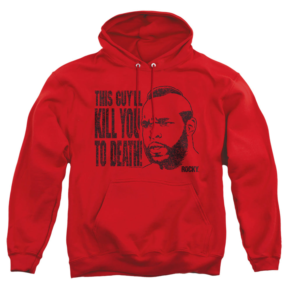 Rocky Iii Kill You To Death Mens Hoodie Red Officially Licensed