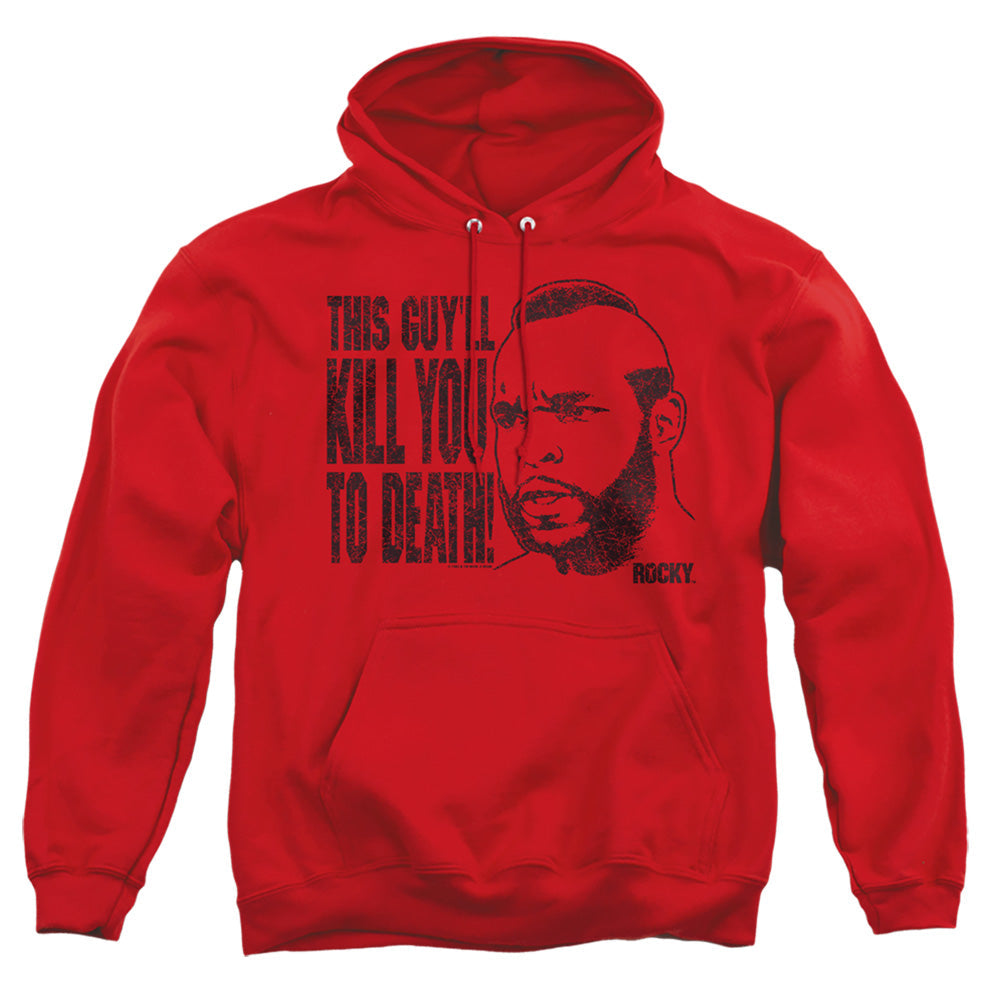 Rocky Iii Kill You To Death Mens Hoodie Red Officially Licensed