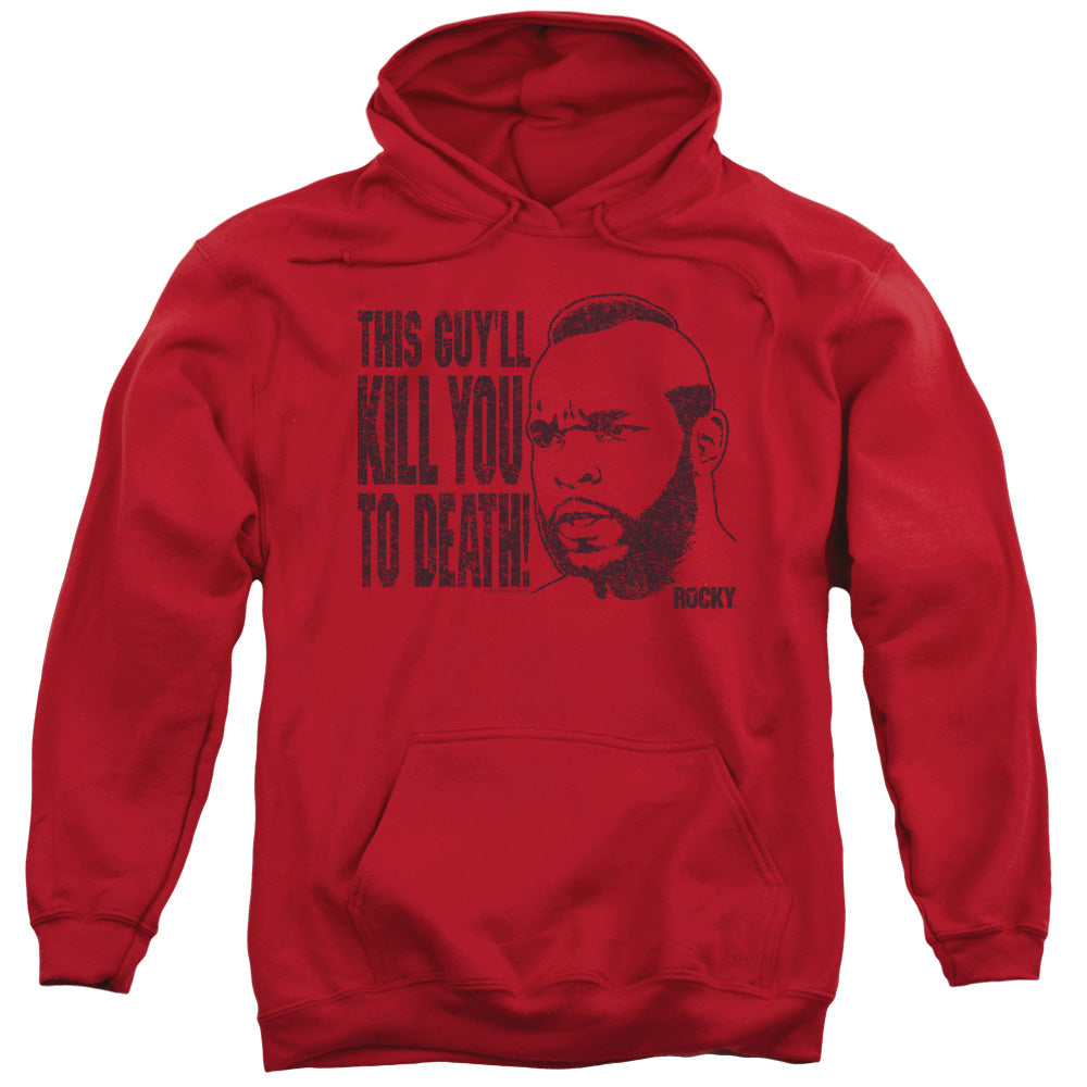Rocky Iii Kill You To Death Mens Hoodie Red Officially Licensed