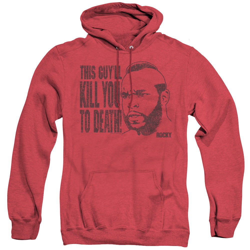 Rocky Iii Kill You To Death Heather Mens Hoodie Red Officially Licensed
