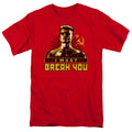 Rocky IV I Must Break Mens T Shirt Red Officially Licensed