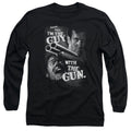 Army Of Darkness Guy With The Gun Mens Long Sleeve Shirt Black Officially Licensed