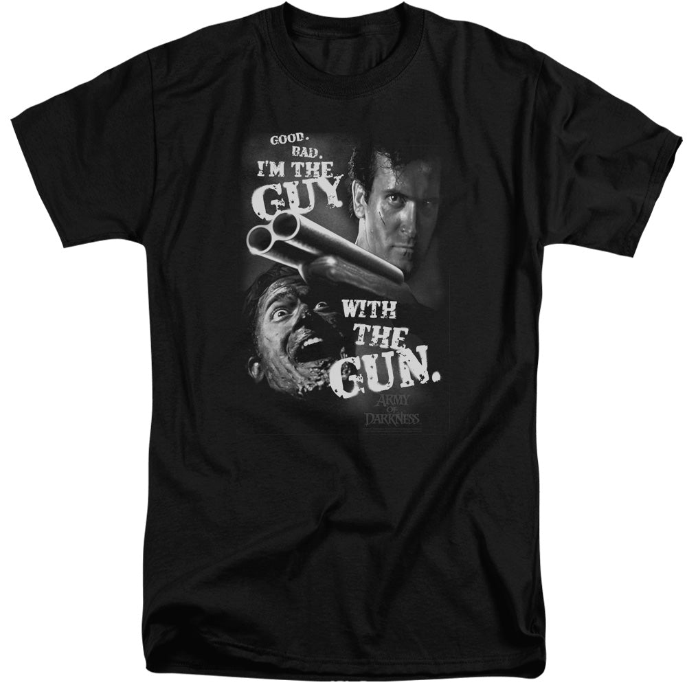 Army Of Darkness Guy With The Gun Mens Tall T Shirt Black Officially Licensed