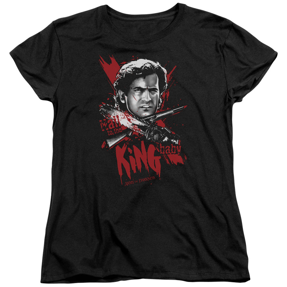 Army Of Darkness Hail To The King Womens T Shirt Black Officially Licensed