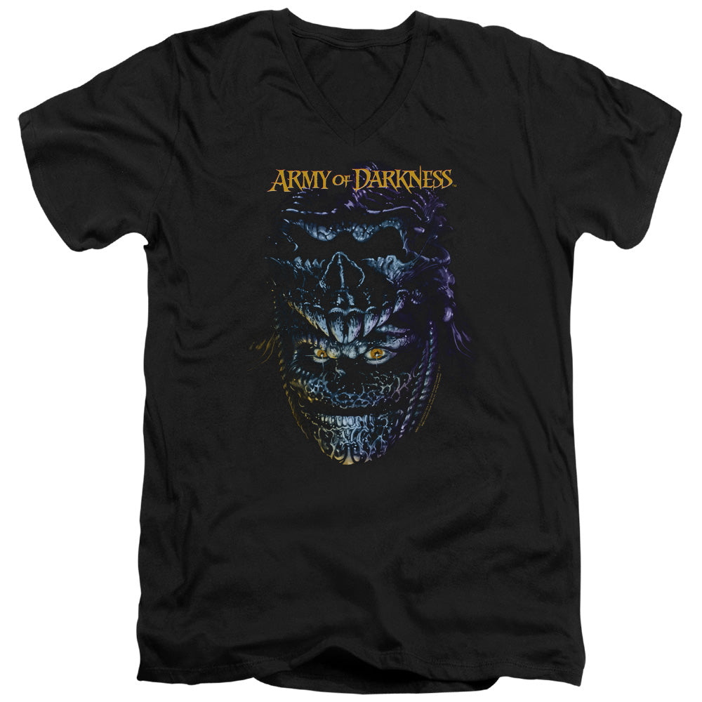 Army Of Darkness Evil Ash Mens Slim Fit V-Neck T Shirt Black Officially Licensed