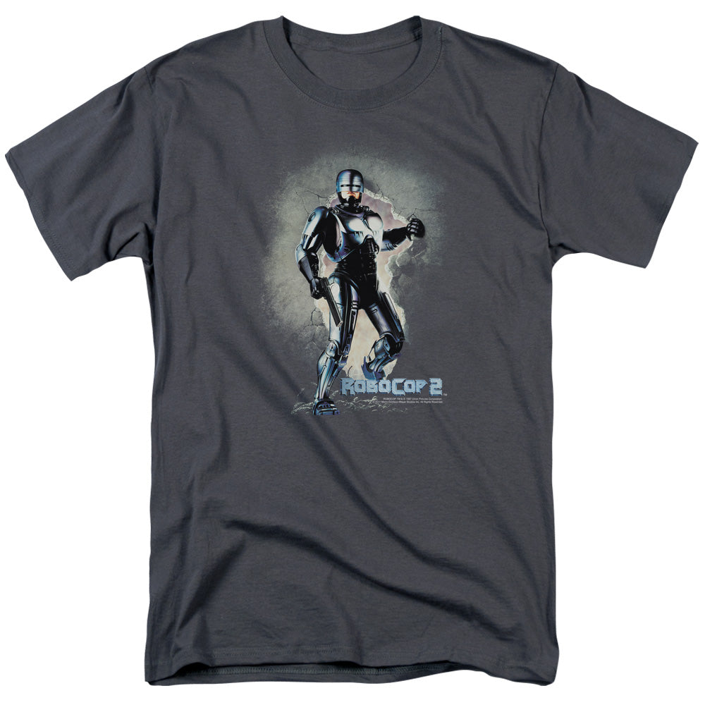 Robocop Break On Through Mens T Shirt Charcoal Officially Licensed
