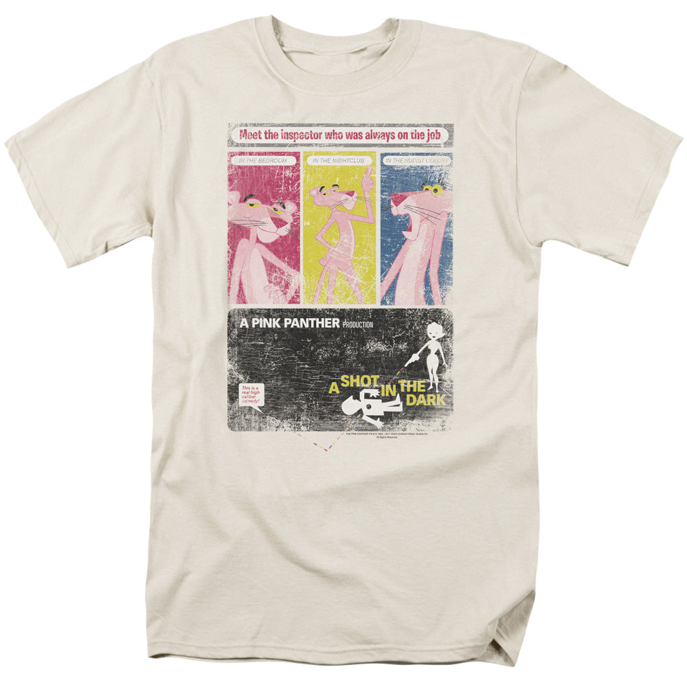 Pink Panther Shot In The Dark Mens T Shirt Cream Officially Licensed