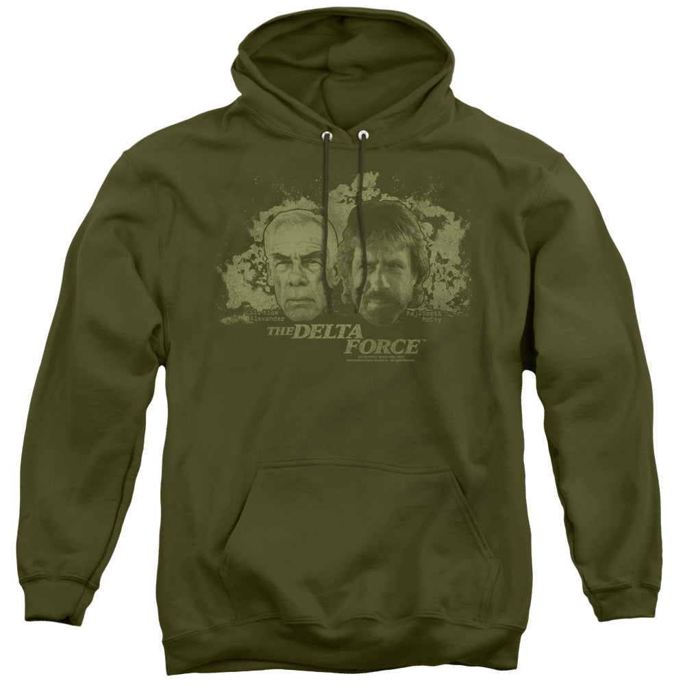 Delta Force Explosion Mens Hoodie Military Green Officially Licensed