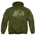 Delta Force Explosion Mens Hoodie Military Green Officially Licensed