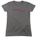 Delta Force Distressed Logo Womens T Shirt Charcoal Officially Licensed