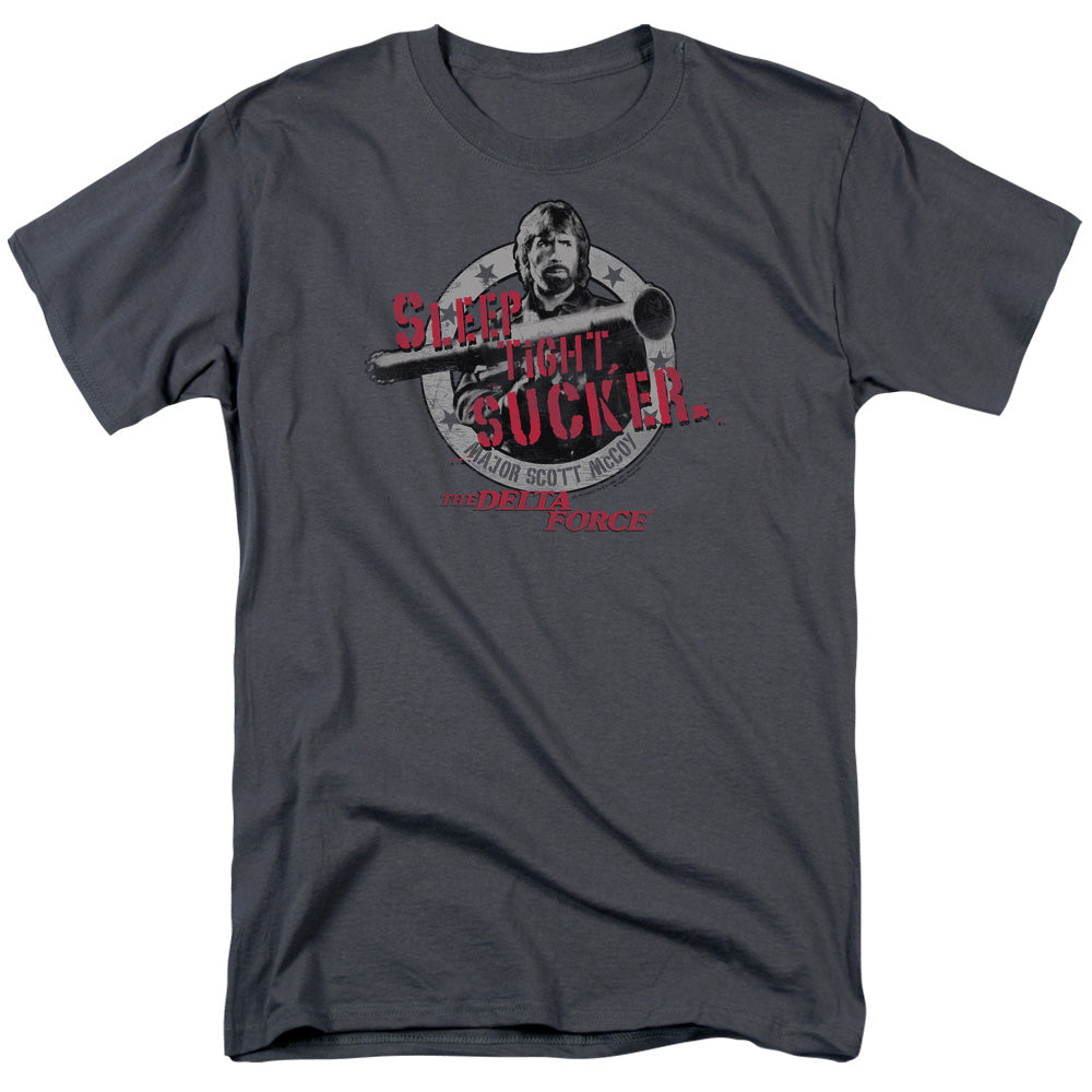 Delta Force Sleep Tight Mens T Shirt Charcoal Officially Licensed