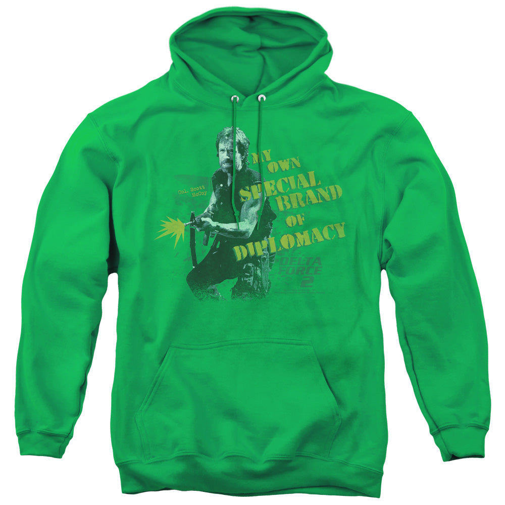 Delta Force 2 Special Diplomacy Mens Hoodie Kelly Green Officially Licensed