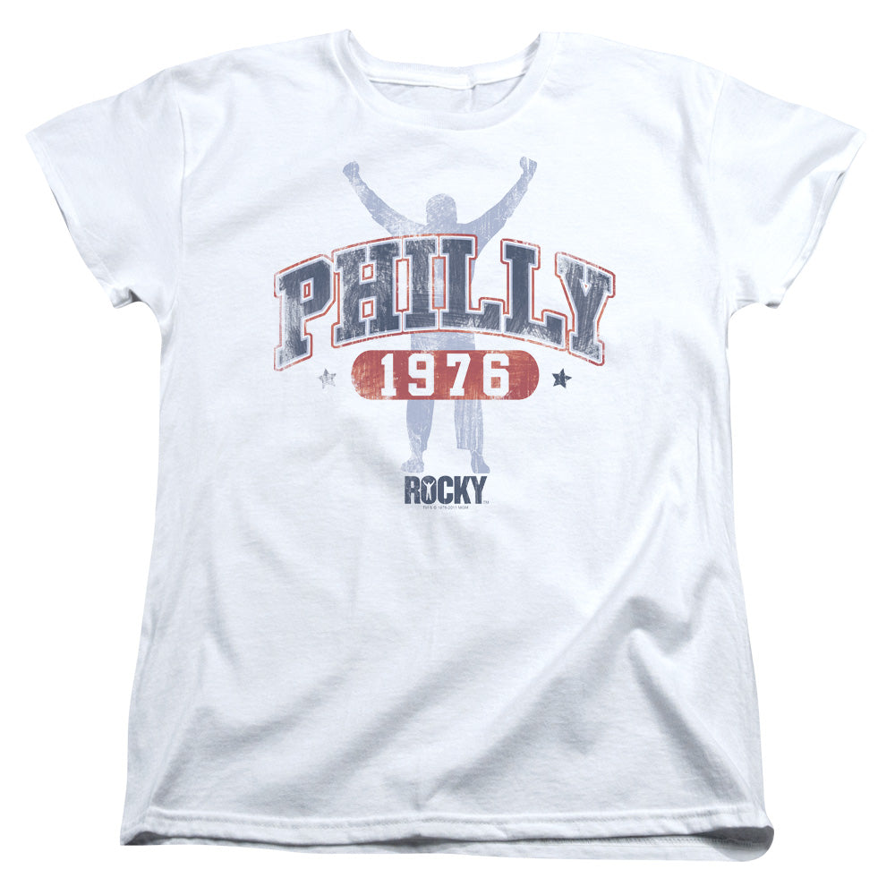Rocky Philly 1976 Womens T Shirt White Officially Licensed